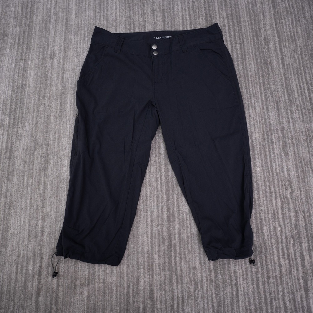 Columbia Capri Pants Womens 8 Black Excellent Omni-Shield Hiking Outdoor